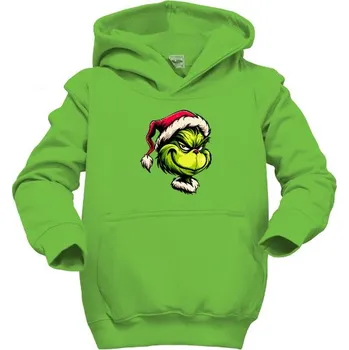 Pánská mikina T-shock Dětská mikina s kapucí s potiskem Vánoční Grinch s čepicí dětské