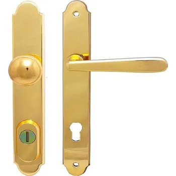 Nábytkové kování Individual bezpečnostní kování K1 klika/koule lesklá mosaz r. 92 mm