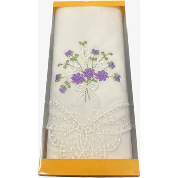 Látkový kapesník ETEX, Hořice s.r.o. Dámský kapesník s výšivkou - 1 ks varianta: č.4.