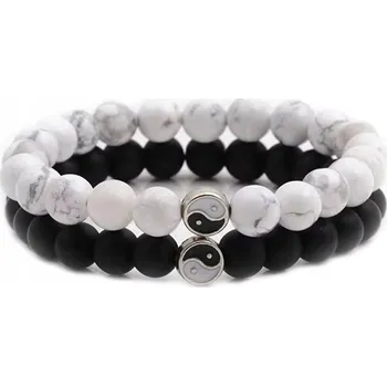 Náramek Náramky Yin Yang - Černá/Bílá KP-33449