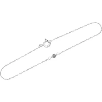 Náramek Zlatý náramek s šedou diamantovou kostkou Keegan