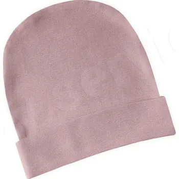 Kojenecká čepice bavlněná čepička pro miminko Baby service pudrová velikost 40