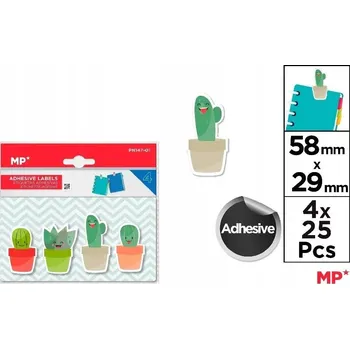 Vrták Samolepicí bločky - kaktusy, 4 x 25 ks