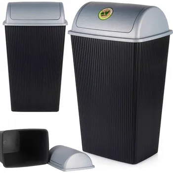 Odpadkový koš ODPADKOVÝ KOŠ PLASTOVÝ VÝKLOPNÝ DO KANCELÁŘE KOUPELNY KUCHYNĚ 38L