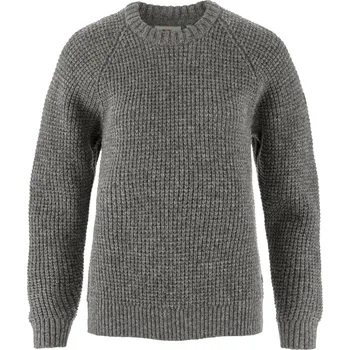 Dámské oblečení Dámský pletený svetr FJÄLLRÄVEN Övik Waffle Knit W Grey - M
