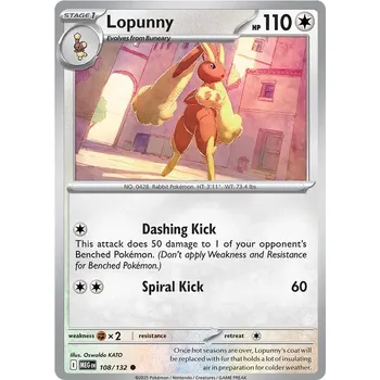 Karetní hra Lopunny 108/132 - Mega Evolution Typ karty: Reverse Holo