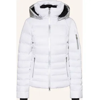 Sportalm Dámská Peříčková Lyžařská Bunda, bílá / stříbrná, 34