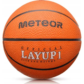 Basketbal BASKETBALOVÝ MÍČ PRO DĚTI 1-3 roky METEOR LAYUP MINI #1 gumový