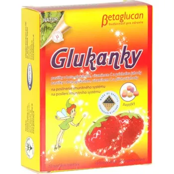 Bonbon Liečive rastliny Pastilky Glukanky Liečive rastliny, jahoda, dětské, 30 ks