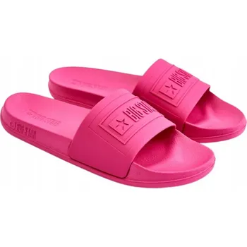 Dámské žabky DÁMSKÉ LEHKÉ A POHODLNÉ PĚNOVÉ ŽABKY S NAZOUVÁKY BIG STAR HVĚZDY OO274037 FUCHSIOVÁ 39