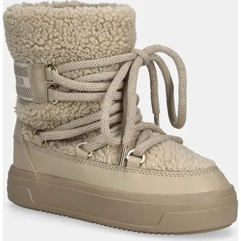 Dámská zimní obuv Sněhule Tommy Hilfiger FAUX SHEARLING SNOWBOOT FW0FW08788 béžová 80X, EUR 36