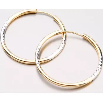 Náušnice Dámské náušnice zlato mix 585 kruhy 42-32088