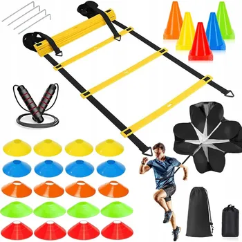 Žebřík FOTBALOVÁ TRÉNINKOVÁ SADA: Míč, žebřík – PROFESIONÁLNÍ pro fotbal