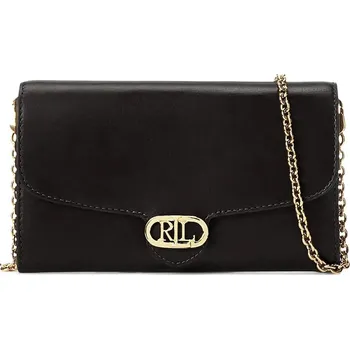 Kabelka Kožená kabelka Lauren Ralph Lauren černá barva, 432964152 99X, vel. ONE SIZE