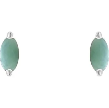 Šperk Minimalistické stříbrné náušnice se smaragdy Andine