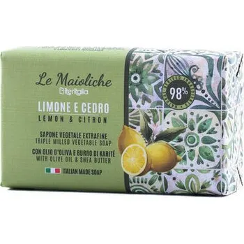 Koupelová kosmetika ITERITALIA rostlinné mýdlo s olivovým olejem a bambuckým máslem - citron, 175 g