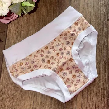 Dívčí kalhotky ALVADA B2002 bianco brown 6 (Velikost 116)