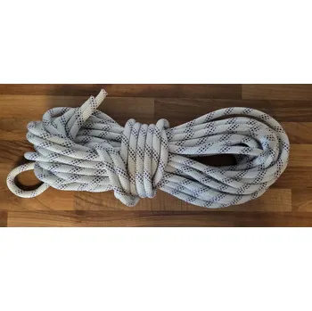 Lano PA s jádrem 12 mm - 19 m - bílá + fialová (Umělé lano s jádrem 12 mm 19 m)