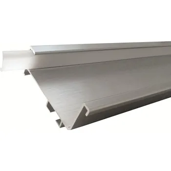 LED lišta LED profil pro bezúchytkové dveře J -délka 4100 mm nerez broušený