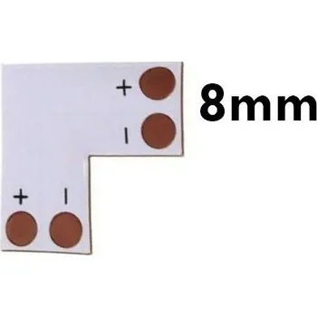 Příslušenství pro LED osvětlení LED rohová spojka 8 mm