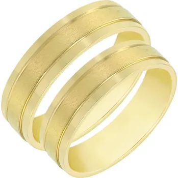 Prsten Ploché snubní prsteny s matným a lesklým povrchem Apricote