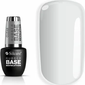 Přípravek na nehty Silcare Kaučuková báze PRŮHLEDNÁ Revolution Rubber Base Clear 9 ml