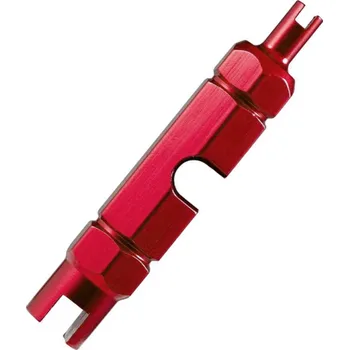 Autokosmetika Hliníkový nástroj pro demontáž ventilků pneumatik Presta a Schrader 55 x 9,7 mm Přesný odstraňovač ventilů Cyklistické příslušenství červená