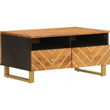 Konferenční stolek Konferenční stolek masiv mango, 80x54x40 cm, hnědo-černý