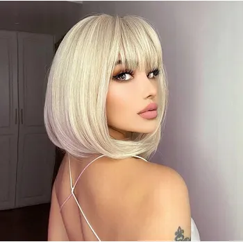 Paruka Paruka polodlouhé syntetické vlasy světlá blond NCDSHAIR dámská