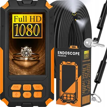 INSPEKČNÍ KAMERA DUO ENDOSKOP FLEXIBILNÍ 5M 2x FULL HD DISPLEJ 9 LED