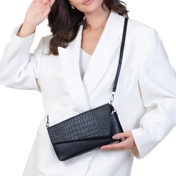 Kabelka Alessio kabelka, typ kabelka přes rameno, eko kůže, černá