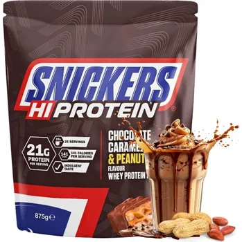 Protein Doplněk Stravy Snickers Hi Protein WPC čokoláda karamel s oříšky a bílkovinami 875 g