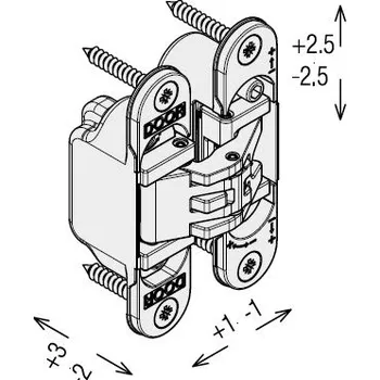 pant závěs skrytý KUBICA K6200 -satin chrom