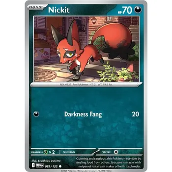 Sběratelská karetní hra Nickit 089/132 - Mega Evolution Typ karty: Non-Holo