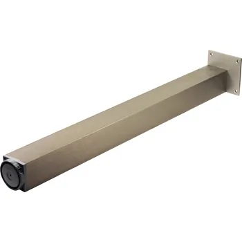 Stolová podnož Stolová noha výška 710 mm 60 x 60 mm s regulací imitace nerezi