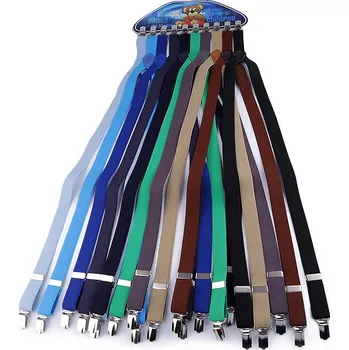 Kšandy Dětské šle jednobarevné mix 10 ks