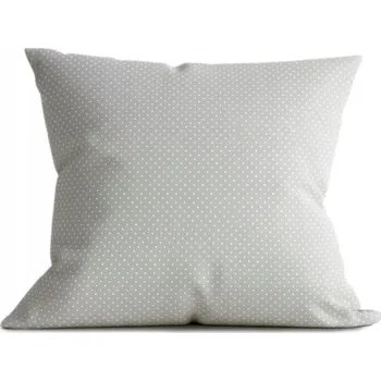 Povlak na polštářek Povlak na polštář 40x50 cm bavlněný šedý s puntíky