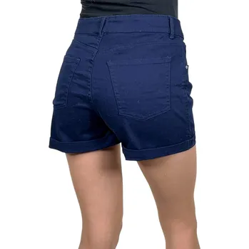 Dámské kraťasy Dámské modré plátěné kraťasy FIFI Barva: Modrá, Velikost: 44