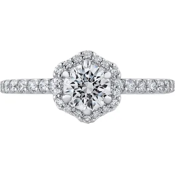 Prsten Zásnubní halo prsten s lab-grown diamanty Primrose