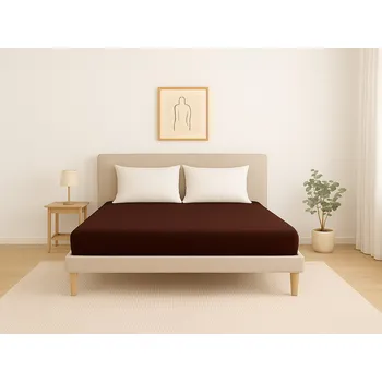 Prostěradlo Slee jersey prostěradlo - tmavě hnědá Rozměr: 90 x 200 cm