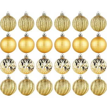 Vánoční dekorace Vánoční koule ozdob 5 cm 24 ks