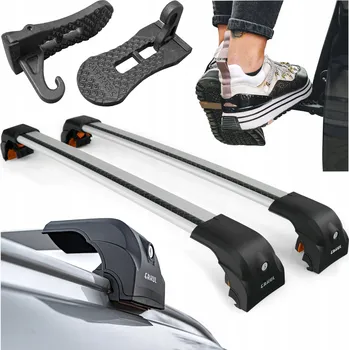 Příčník na automobil Střešní nosič na podélné nosiče pro VOLVO XC60 II 2017- + stupínek se zámkem