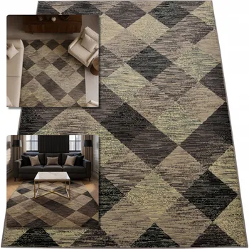 Koberec KOBEREC MODERNÍ KOBEREC HNĚDÝ BÉŽOVÝ VENEZIA KOBERCE DO OBÝVACÍHO POKOJE 80x150