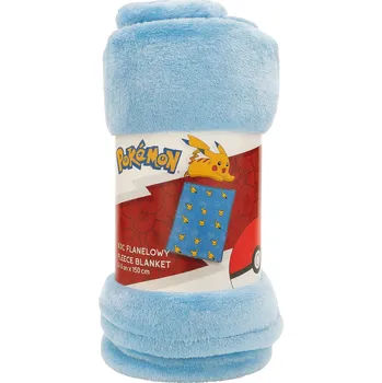 deka CARBOTEX Flanelová deka pro děti POKEMON PIKACHU 130x160 cm