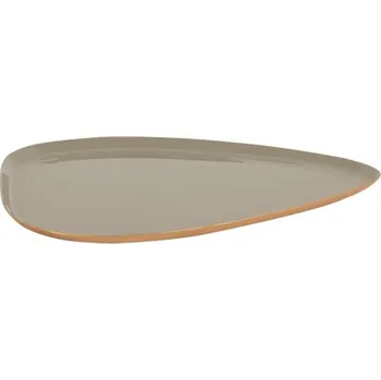 DEKORATIVNÍ KOVOVÝ PODNOS NA SVÍČKY ŠEDÝ, OZDOBNÝ PODNOS, 19 x 25 cm