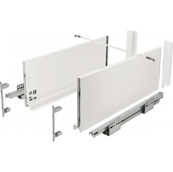 Nábytkové kování GTV Zásuvka s bočnici AXIS PRO PUSH to OPEN, výška 200 mm - barva bílá Jmenovitá délka [mm]: 350