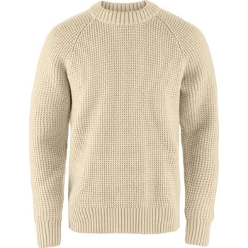 Pánská mikina Pánský pletený svetr FJÄLLRÄVEN Övik Waffle Knit M Light Beige - XXL