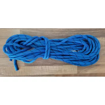 Lano PA s jádrem 9 mm - 14 m - modrá + černá (umělé lano s jádrem 9 mm - 14 m)