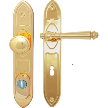 Nábytkové kování Tradition bezpečnostní kování K1 klika/koule surová mosaz r. 72 mm