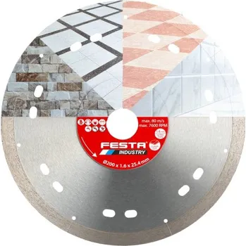 Řezný kotouč Kotouč diamantový FESTA INDUSTRY řezný plný 200x1.4x25.4mm 21238